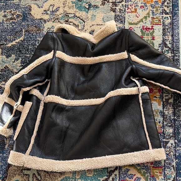 Showpo Cream Shearling faux leather Jacket size 8 - Picture 7 of 10